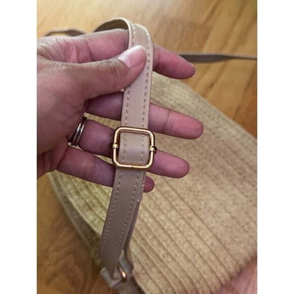Mini Straw Woven Backpack/Fashion Bag In Brown Wicker - Picture 5 of 6